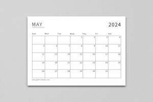 Printable Calendar May 2024