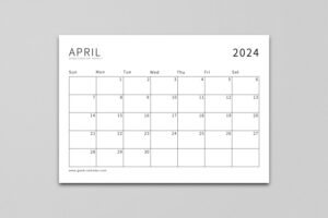 Printable Calendar April 2024