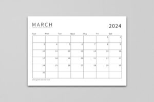 Printable Calendar March 2024