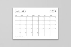 Printable Calendar January 2024