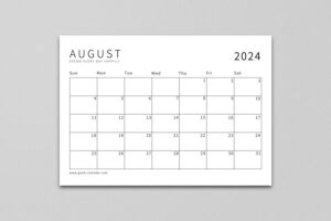 Printable Calendar August 2024