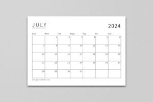 Printable Calendar July 2024