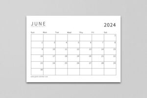 Printable Calendar June 2024