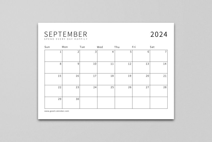 Printable Calendar September 2024